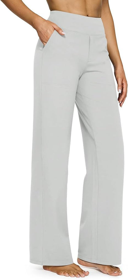 High-Waist Weite Hose — Office Fit，Butt-Lifting