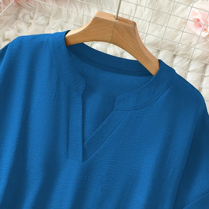 👕Spring Sale 50% OFF👕Fashion Loose Solid Color Short Sleeve Top🌸
