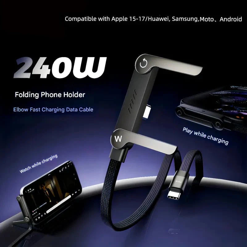 ⏰BLACK FRIDAY SALE🎁240W Super Fast Charging 2-in-1 Charging Cable & Phone Stand