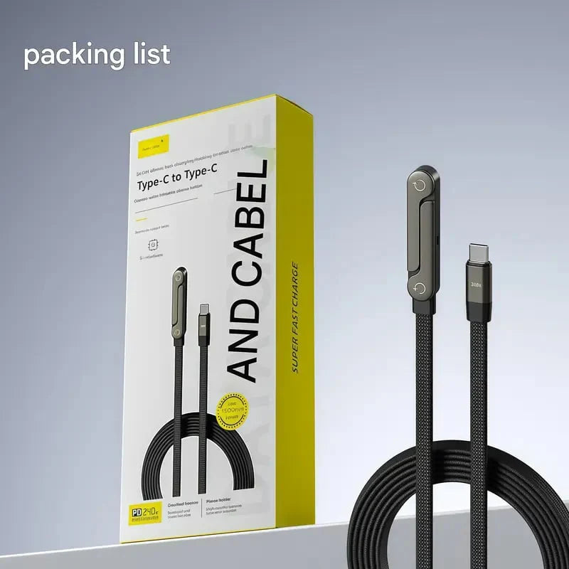 ⏰BLACK FRIDAY SALE🎁240W Super Fast Charging 2-in-1 Charging Cable & Phone Stand