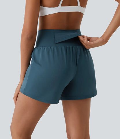 Airy Super High Waisted 2-in-1 Cool Touch Yoga Shorts