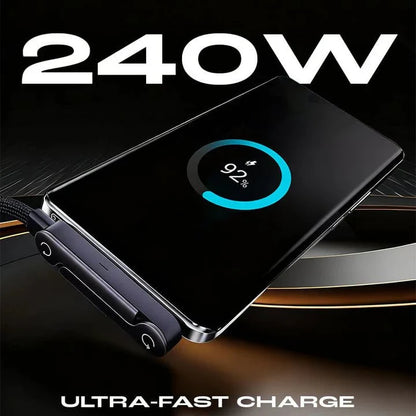 ⏰BLACK FRIDAY SALE🎁240W Super Fast Charging 2-in-1 Charging Cable & Phone Stand