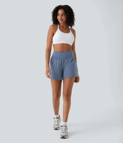 Airy Super High Waisted 2-in-1 Cool Touch Yoga Shorts