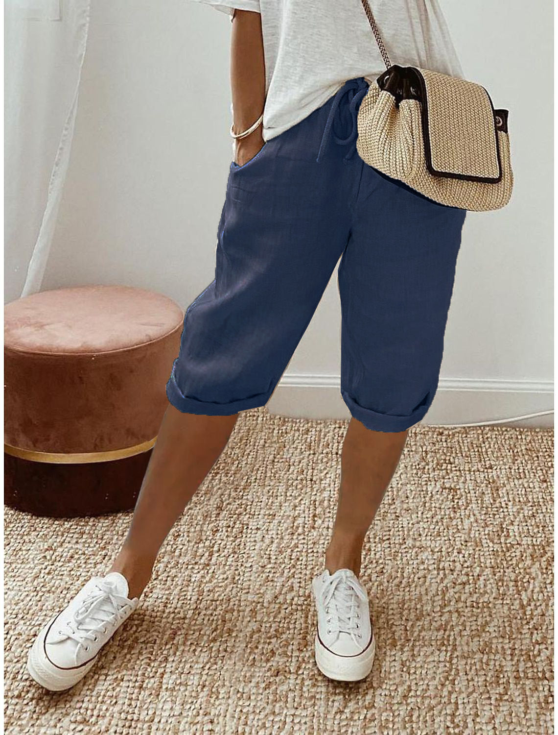 Time-Limited Special🏆Women's Casual Cotton Linen Capris