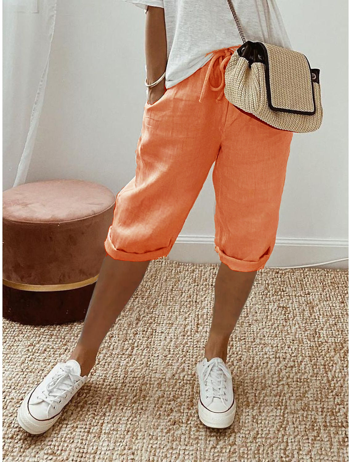 Time-Limited Special🏆Women's Casual Cotton Linen Capris