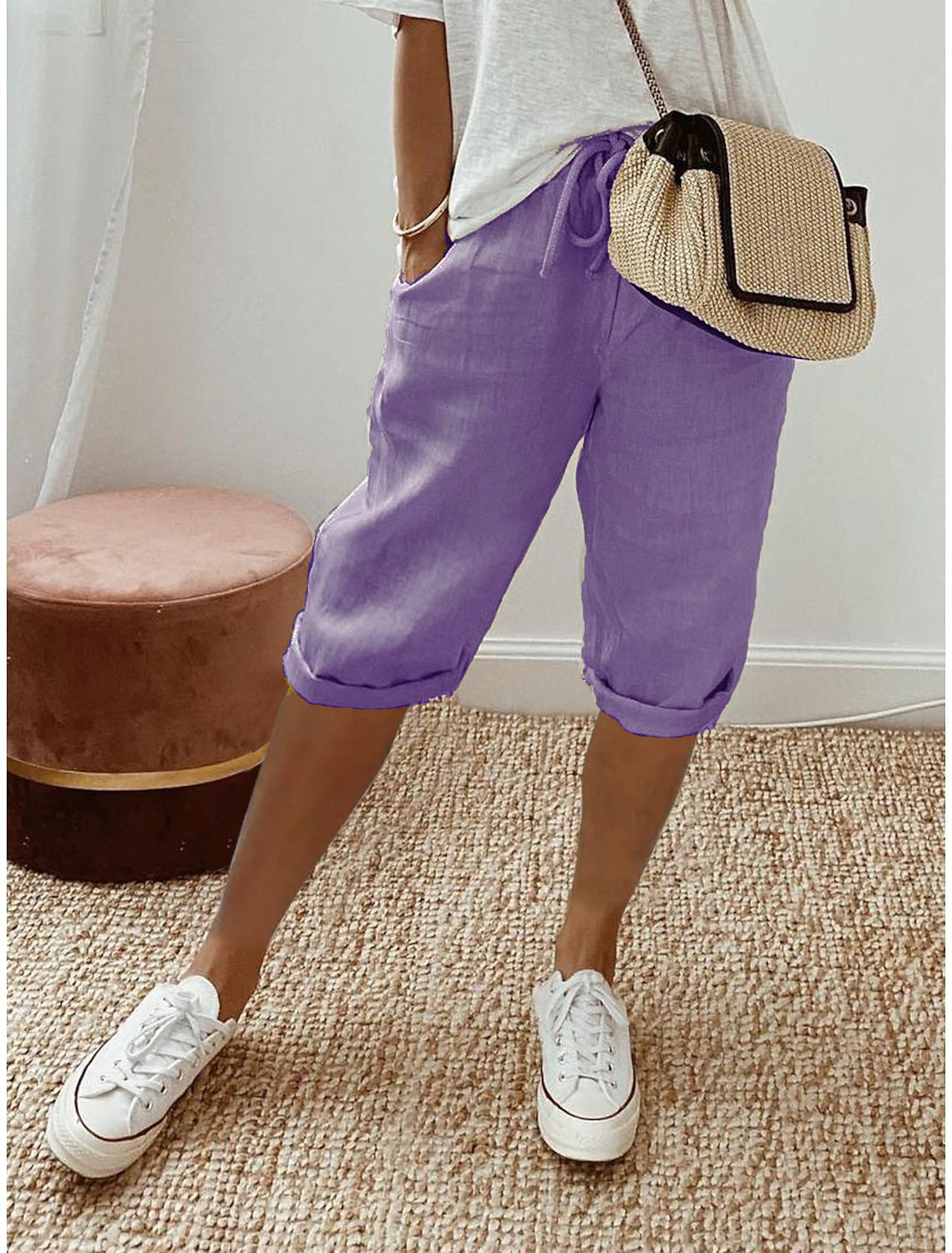 Time-Limited Special🏆Women's Casual Cotton Linen Capris