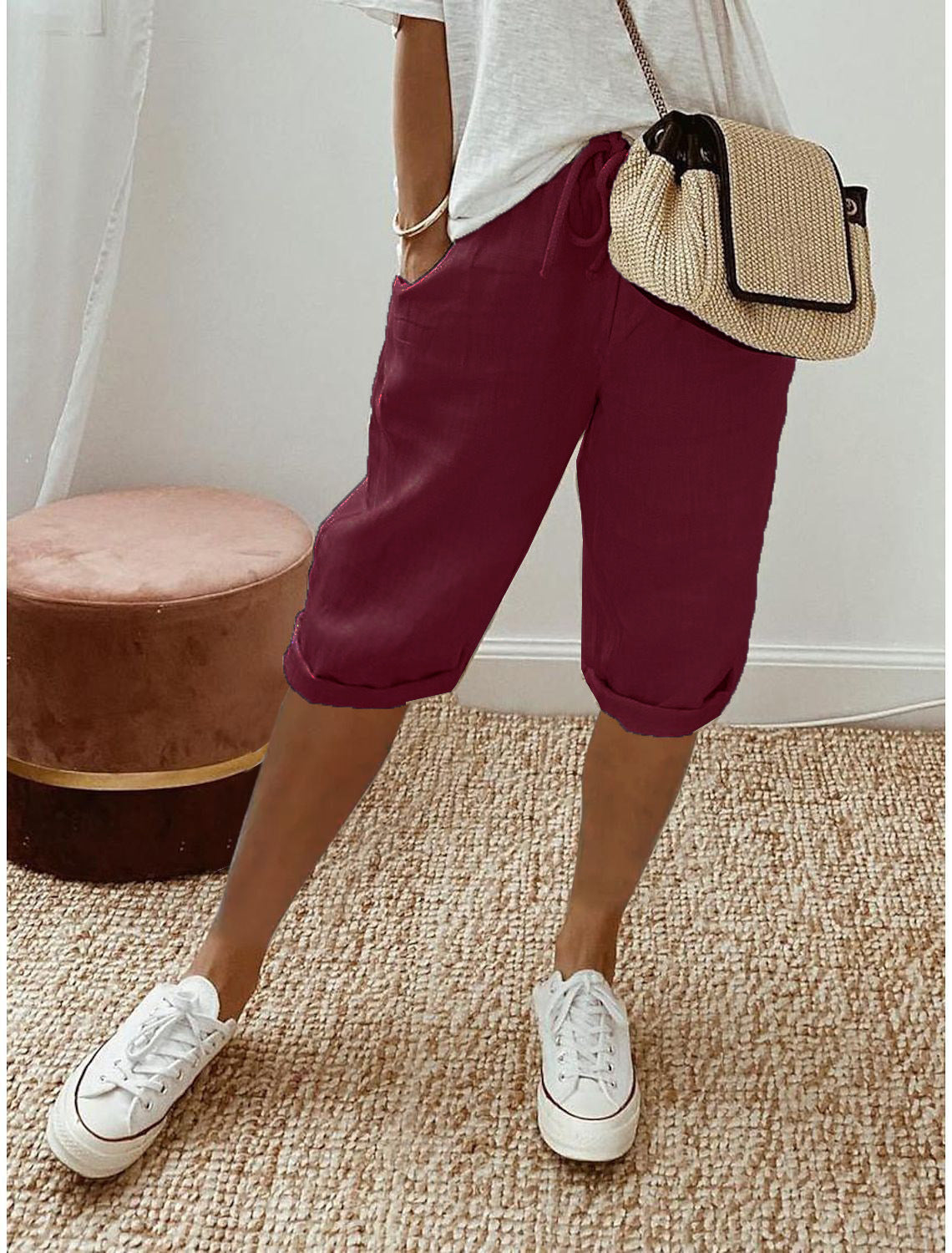 Time-Limited Special🏆Women's Casual Cotton Linen Capris