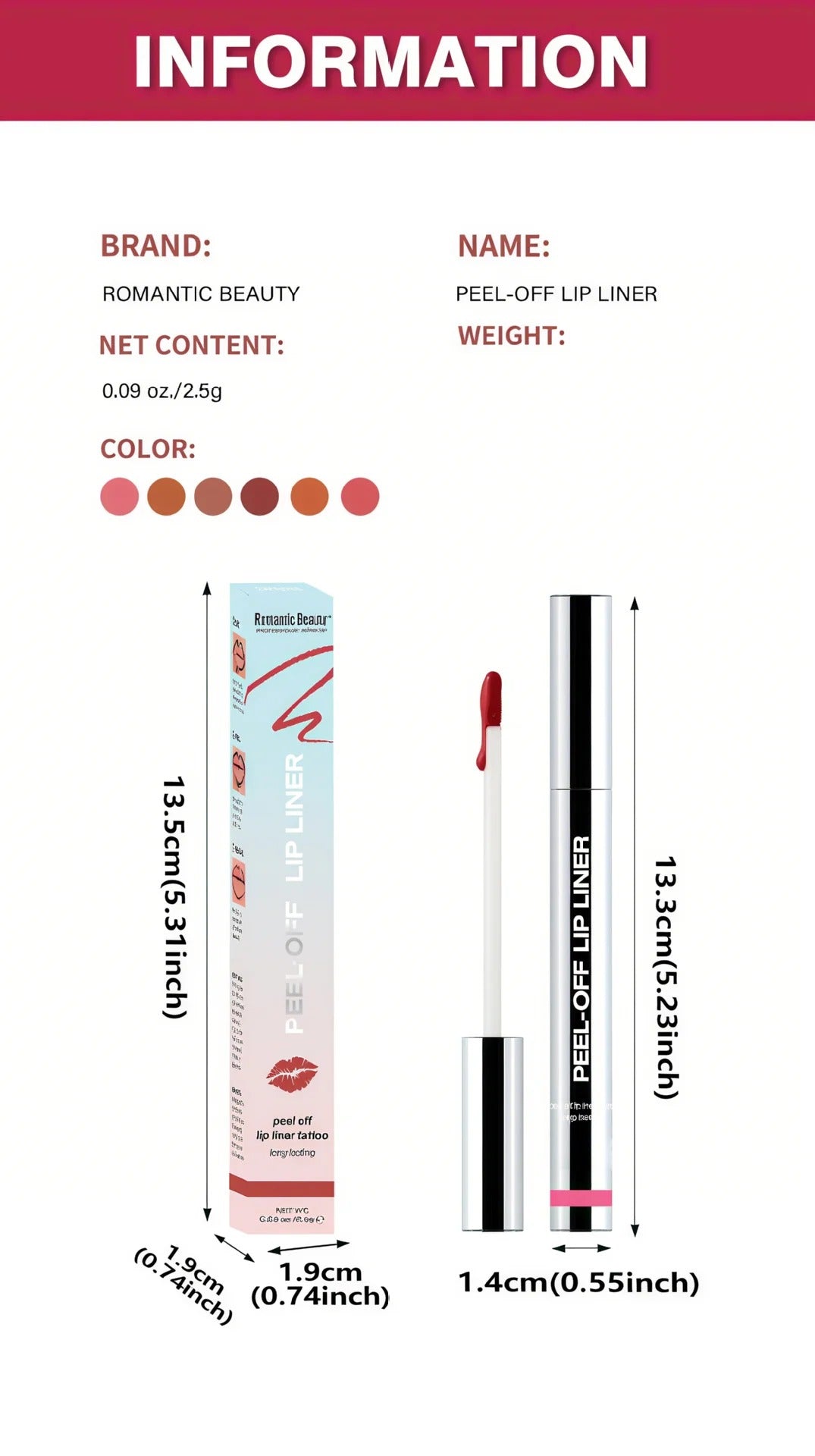 sacheu Lip STAY-N 3-PACK Lip Liner STAY-NPeel-Off Liners for Smudge-Proof All-Day WearVegan Cruelty-Free with Hyaluronic Acid &Squalane