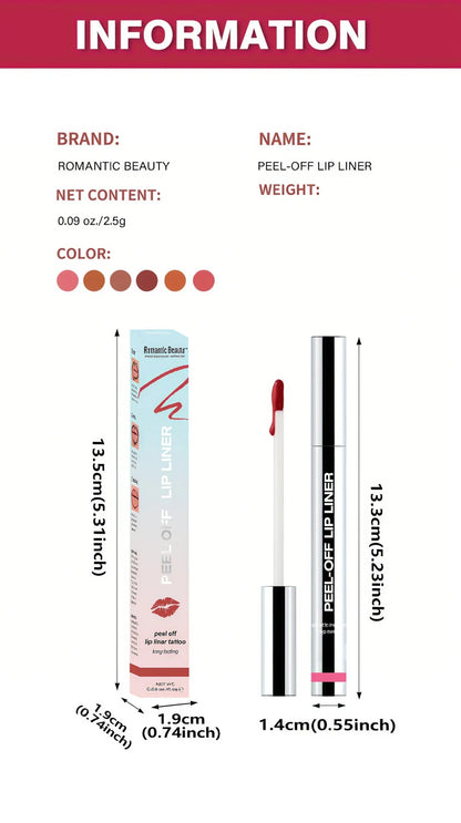 sacheu Lip STAY-N 3-PACK Lip Liner STAY-NPeel-Off Liners for Smudge-Proof All-Day WearVegan Cruelty-Free with Hyaluronic Acid &Squalane