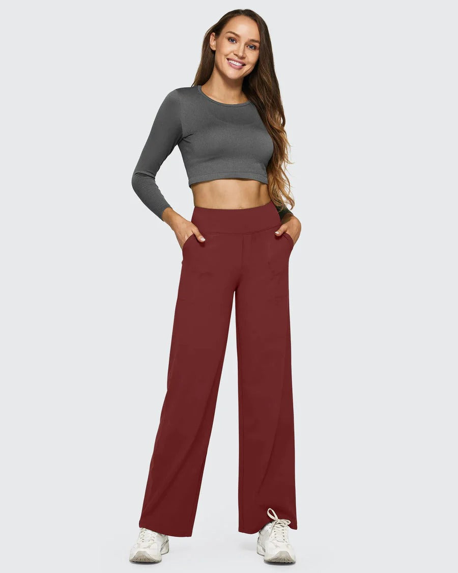 High-Waist Weite Hose — Office Fit，Butt-Lifting