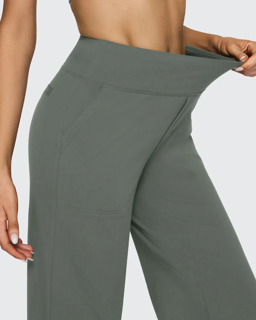 High-Waist Weite Hose — Office Fit，Butt-Lifting