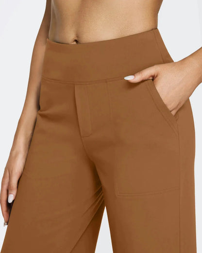 High-Waist Weite Hose — Office Fit，Butt-Lifting