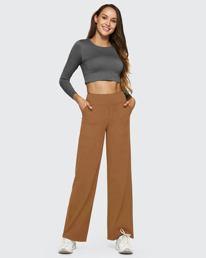 High-Waist Weite Hose — Office Fit，Butt-Lifting