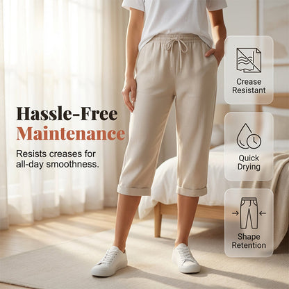 Time-Limited Special🏆Women's Casual Cotton Linen Capris