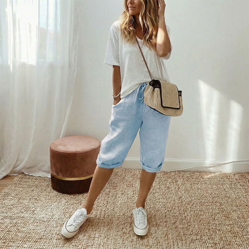 Time-Limited Special🏆Women's Casual Cotton Linen Capris